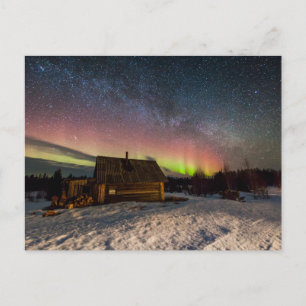 Eis und Schnee Aurora Polaris Murmansk, Island Postkarte