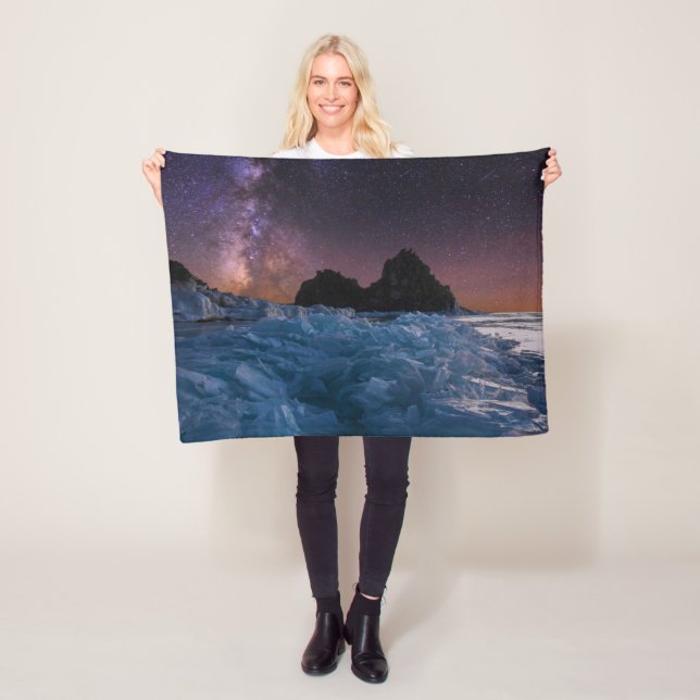 Eis und Schnee | Baikalsee, Sibirien, Russland Fleecedecke (Beispiel)