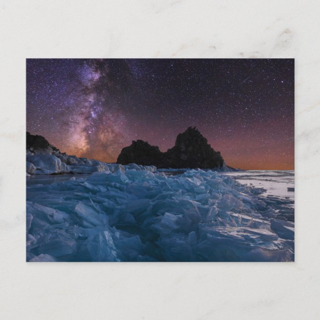 Eis und Schnee | Baikalsee, Sibirien, Russland Postkarte (Vorderseite)