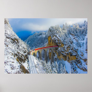 Eis und Schnee Bernina Express, Schweiz Poster