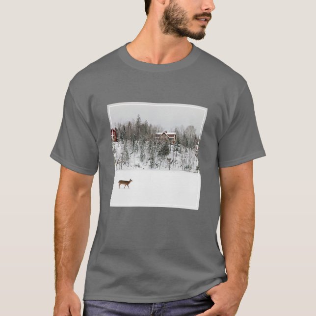 Eis und Schnee | Deh in Snow Quebec, Kanada T-Shirt (Vorderseite)