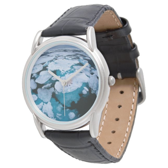 Eis und Schnee | Eisbär, arktischer Ozean, Svalbar Armbanduhr (Schrägansicht)