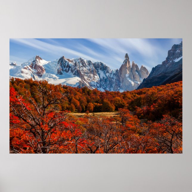 Eis und Schnee | El Chalten, Argentinien Patagonia Poster (Vorne)