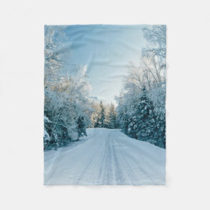 Eis und Schnee Frozen Winter Road Russland, Sibi Fleecedecke