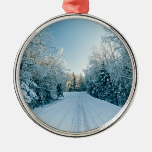 Eis und Schnee   Frozen Winter Road Russland, Sibi Ornament Aus Metall