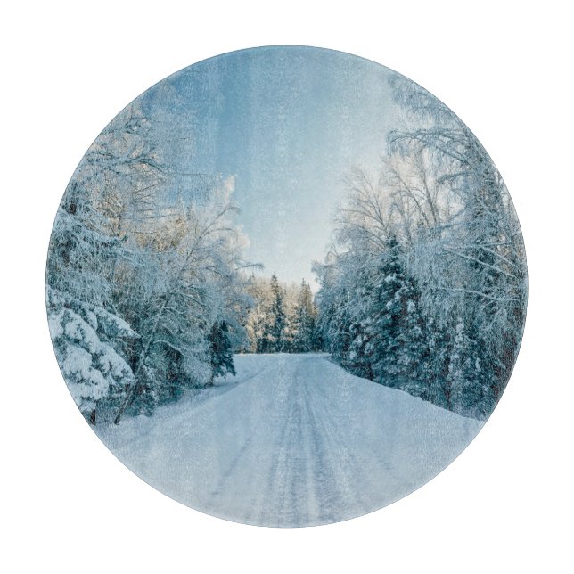 Eis und Schnee | Frozen Winter Road Russland, Sibi Schneidebrett (Vorderseite)