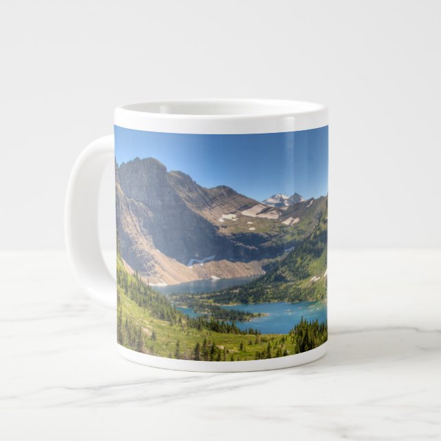 Eis und Schnee | Glacier National Park, Montana Jumbo-Tasse (Vorderseite Links)
