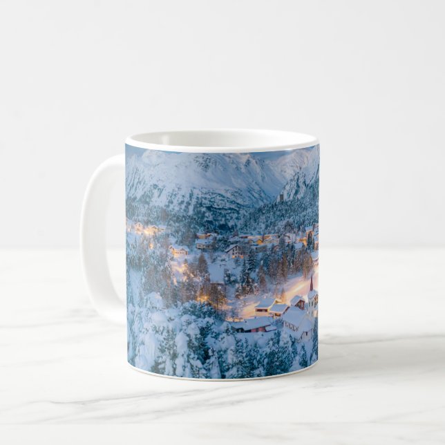 Eis und Schnee | Graubunden, Engadin, Schweiz Kaffeetasse (Vorderseite Links)