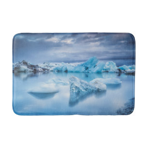 Eis und Schnee Jokulsarlon Lagoon, Island Badematte