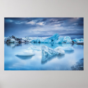 Eis und Schnee   Jokulsarlon Lagoon, Island Poster