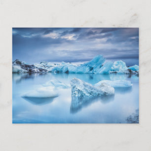 Eis und Schnee Jokulsarlon Lagoon, Island Postkarte