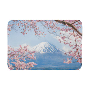 Eis und Schnee Kirschblüten Berg Fuji Japan Badematte