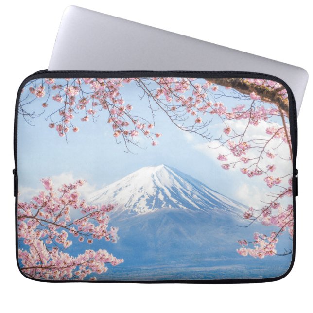 Eis und Schnee | Kirschblüten Berg Fuji Japan Laptopschutzhülle (Vorderseite)