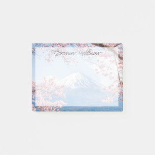 Eis und Schnee   Kirschblüten Berg Fuji Japan Post-it Klebezettel