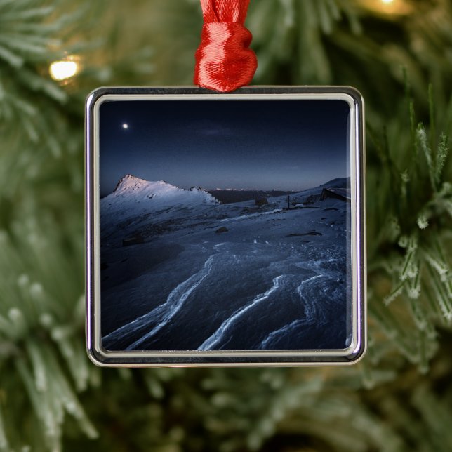 Eis und Schnee | Kiso-Komagatake-Hochebene, Japani Ornament Aus Metall (Baum)