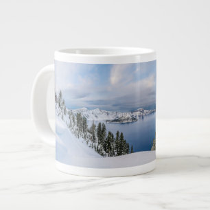 Eis und Schnee   Kratersee Oregon Jumbo-Tasse