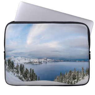 Eis und Schnee Kratersee Oregon Laptopschutzhülle