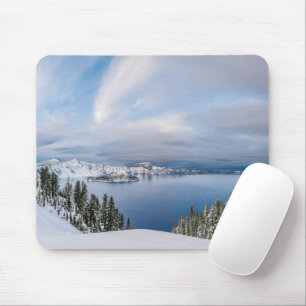 Eis und Schnee   Kratersee Oregon Mousepad