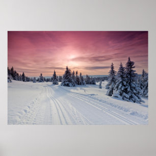 Eis und Schnee Lillehammer, Norwegen Poster