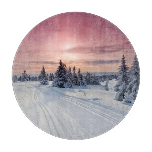 Eis und Schnee   Lillehammer, Norwegen Schneidebrett
