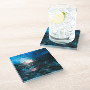 Eis und Schnee   Mendenhall Glacier, Juneau, Alask Glasuntersetzer
