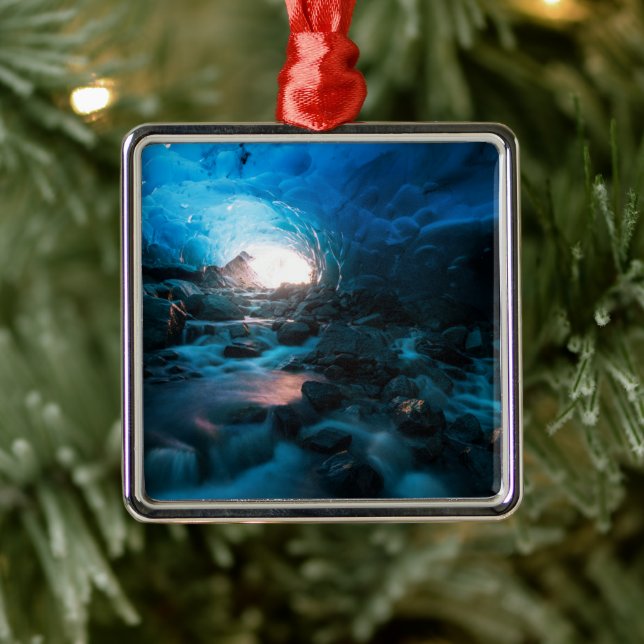 Eis und Schnee | Mendenhall Glacier, Juneau, Alask Ornament Aus Metall (Baum)