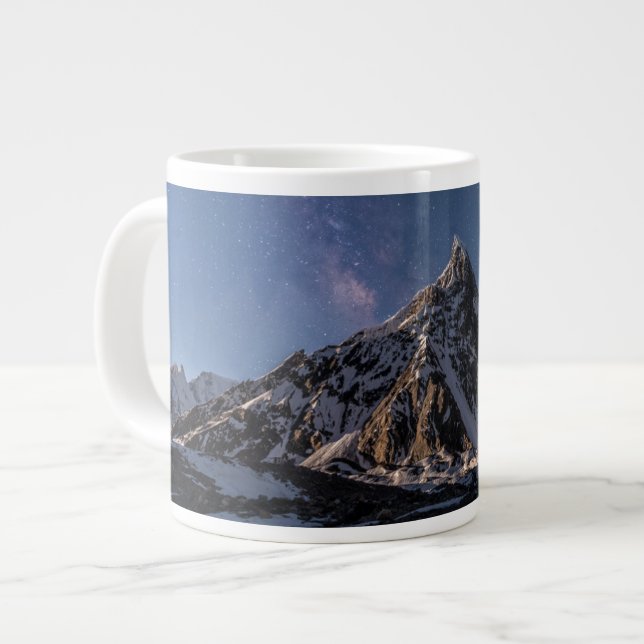 Eis und Schnee | Milky Way Baltoro Glacier, Pakist Jumbo-Tasse (Vorderseite Links)