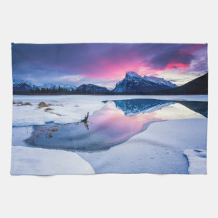 Eis und Schnee Mt. Rundle, Kanada Geschirrtuch