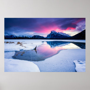 Eis und Schnee Mt. Rundle, Kanada Poster