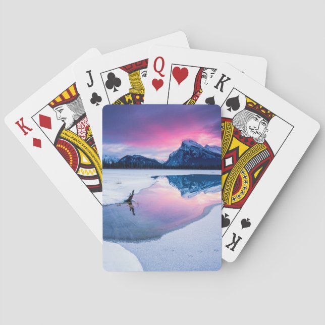 Eis und Schnee | Mt. Rundle, Kanada Spielkarten (Rückseite)