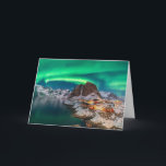 Eis und Schnee | Nordlichter, Norwegen Karte<br><div class="desc">Dieses phantastische Getty Images Foto besticht durch die Nordlichter in Norwegen,  den Nordland Landkreis,  den Lofoten Islands District,  die Moskenes Gemeinde und Hamnoy.</div>