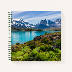 Eis und Schnee Pehoe-See, Patagonia, Chile Notizbuch