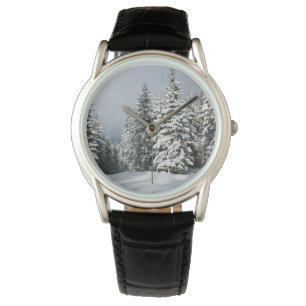 Eis und Schnee Pine Woodland, Österreich Armbanduhr