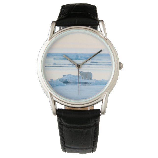 Eis und Schnee | Polar Bear Iceberg Norwegen Armbanduhr (Vorderseite)