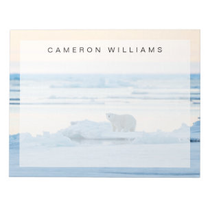 Eis und Schnee   Polar Bear Iceberg Norwegen Notizblock