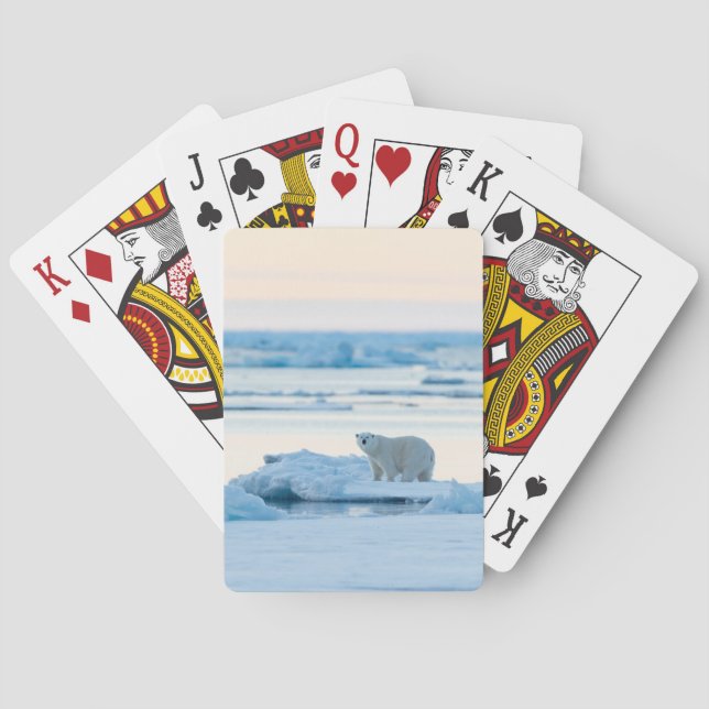 Eis und Schnee | Polar Bear Iceberg Norwegen Spielkarten (Rückseite)