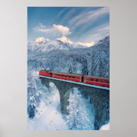 Eis und Schnee | Red Bernina Express Zug Schweiz