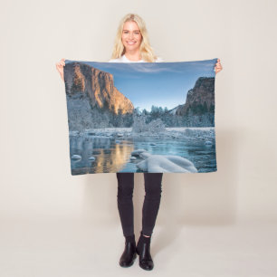 Eis und Schnee   Rime Ice im Yosemite-Tal Fleecedecke