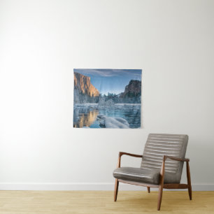 Eis und Schnee Rime Ice im Yosemite-Tal Wandteppich