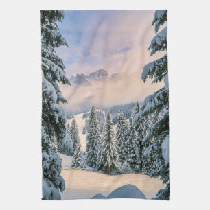Eis und Schnee Rosengarten, Deutschland Geschirrtuch