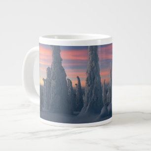 Eis und Schnee Schneebedeckte Bäume, Lappland, F Jumbo-Tasse