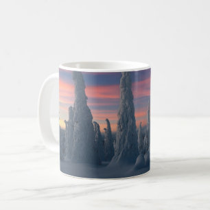 Eis und Schnee Schneebedeckte Bäume, Lappland, F Kaffeetasse