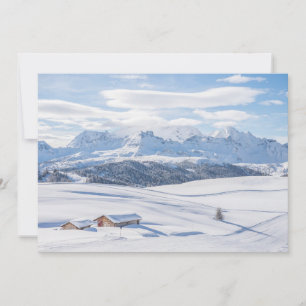 Eis und Schnee   Snowscape Europäische Alpen, Ital Dankeskarte