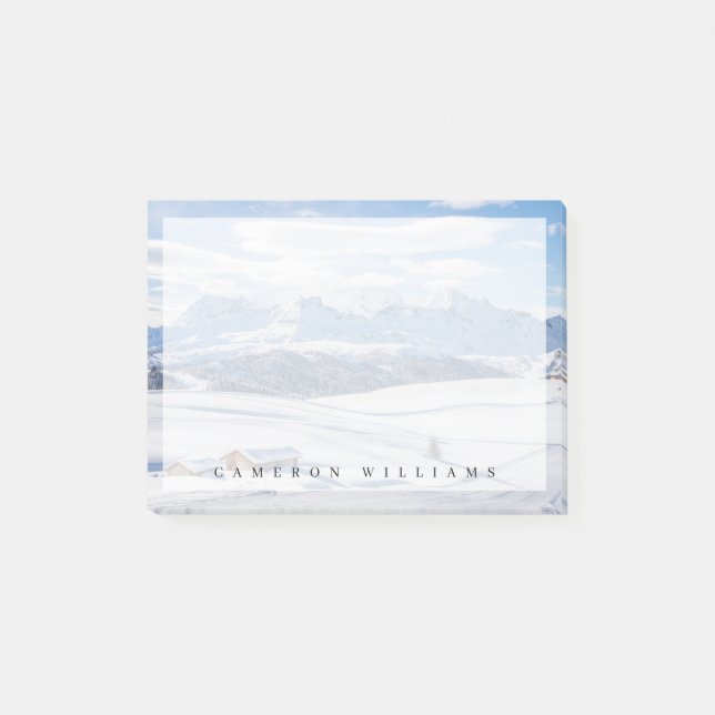 Eis und Schnee | Snowscape Europäische Alpen, Ital Post-it Klebezettel (Vorderseite)