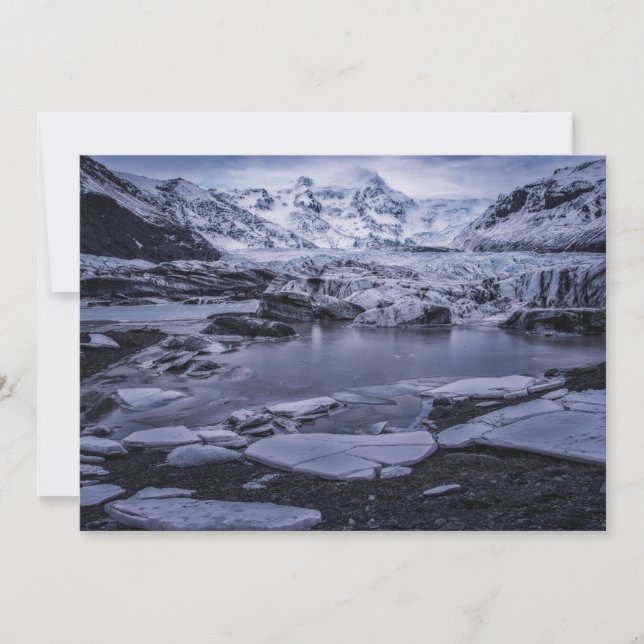 Eis und Schnee | Sólheimajökull Glacier, Island Dankeskarte (Vorderseite)