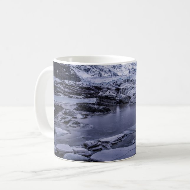 Eis und Schnee | Sólheimajökull Glacier, Island Kaffeetasse (Vorderseite Links)