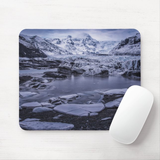 Eis und Schnee | Sólheimajökull Glacier, Island Mousepad (Mit Mouse)