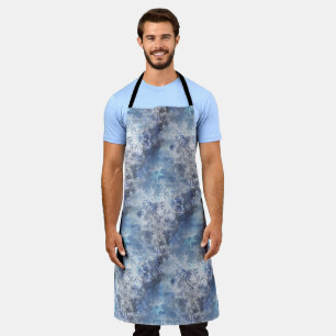 Eis und Schnee Textured Blue Weihnachtsmuster Schürze