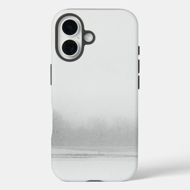 Eis und Schnee texturiert iPhone 16 Hülle (Rückseite)