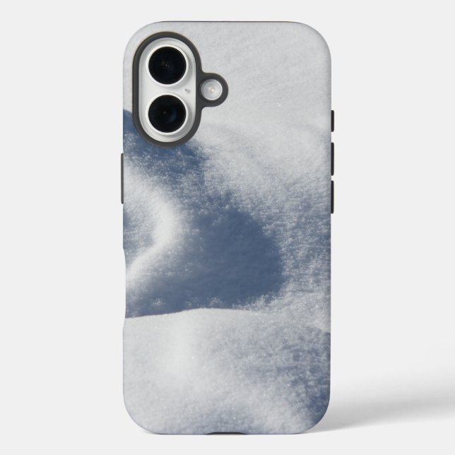 Eis und Schnee texturiert iPhone 16 Hülle (Rückseite)